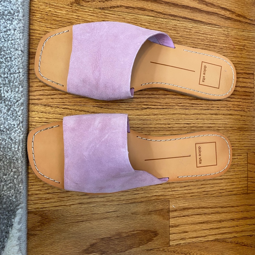 Dolce Vita orchid suede Cato slides 7.5